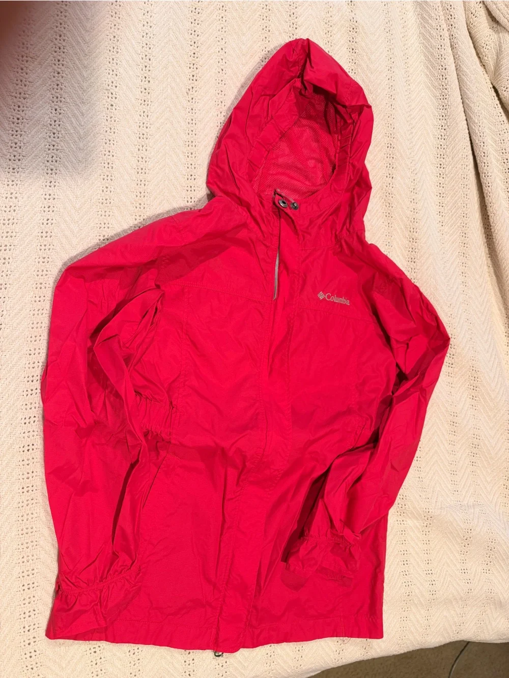 Columbia Bright Pink Kids Raincoat with Hood